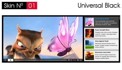 HTML5 Video Player With Home Playlist - Universalblack Skin