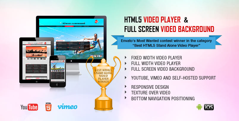 HTML5 Video Player and Full Screen Video Background