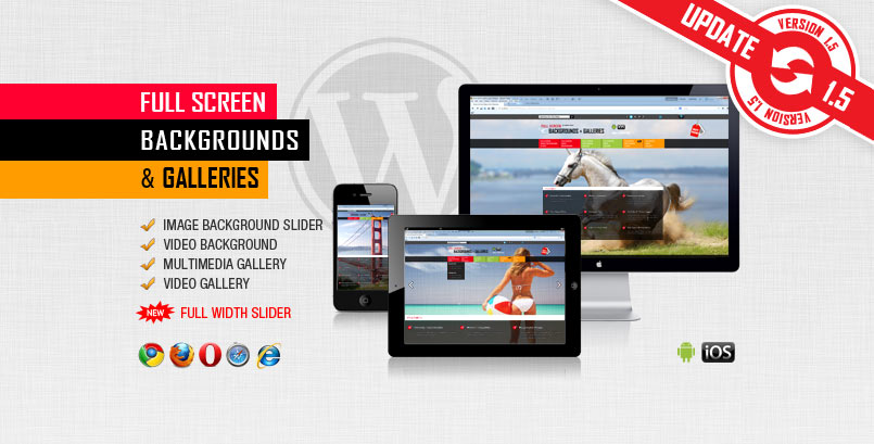 Image and Video FullScreen Background WordPress Plugin - PG