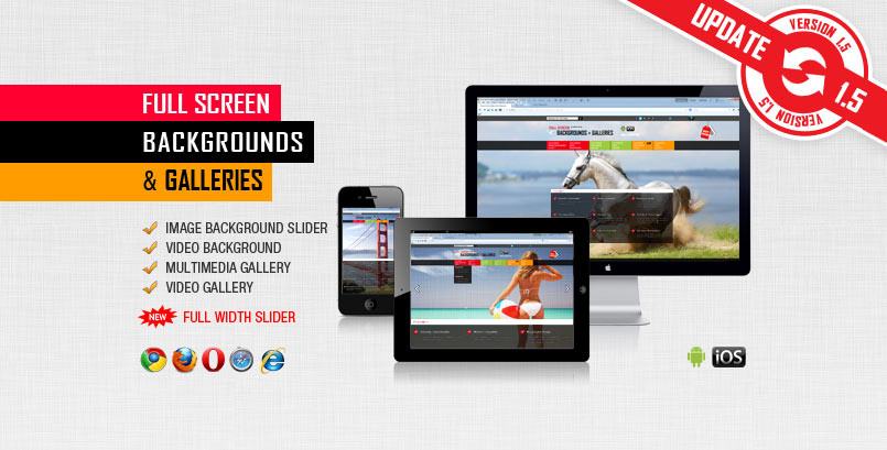 Image and Video FullScreen Background jQuery Plugin - PG