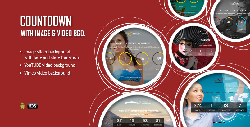 Image or Video Background CountDown jQuery Plugin