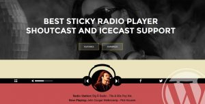 Sticky Radio Player Full Width Shoutcast Icecast WP Plugin