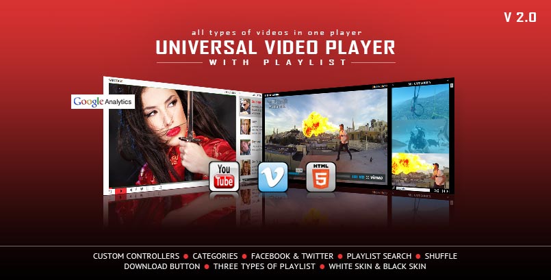 Universal HTML5 Video Player – YouTube/Vimeo/Self-Hosted