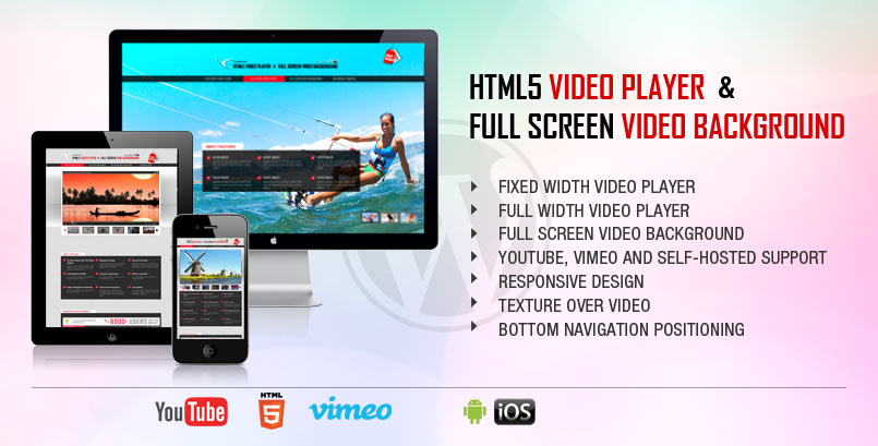 HTML5 Video Player and FullScreen Video Background - WP Plugin