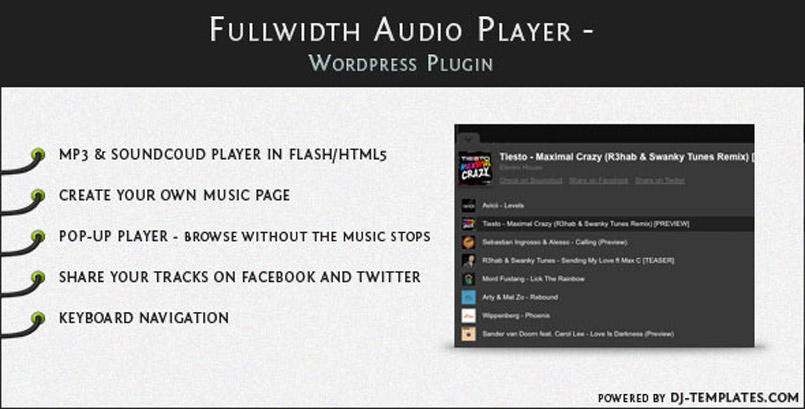 Fullwidth Audio Player - WordPress plugin