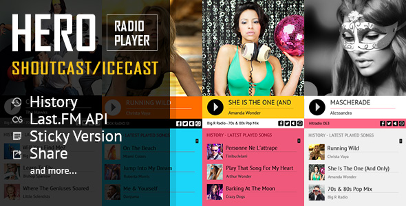 Hero - Shoutcast and Icecast Radio Player With History