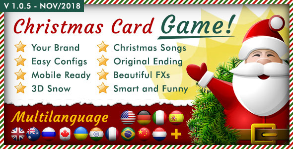 Christmas Card Unleash - Multilanguage Responsive HTML Game